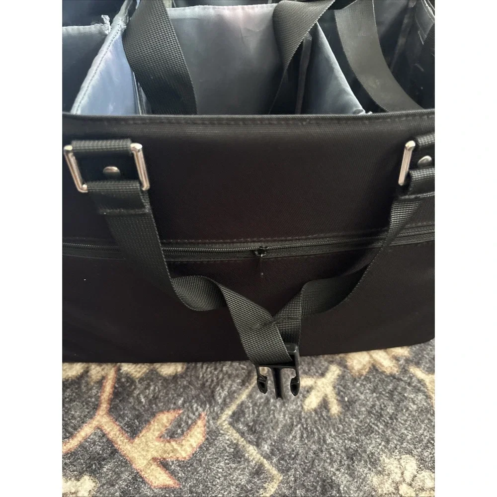 FifthStart Large Cleaning Supplies Organizer Tote & Caddy, Black Nylon
